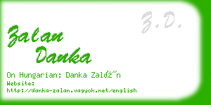 zalan danka business card